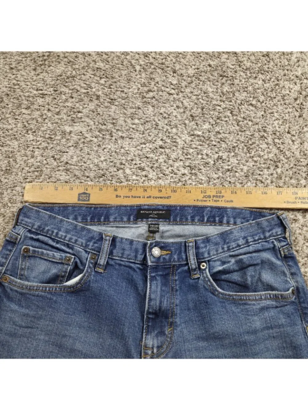 Banana Republic Jeans Mens 34x28.5 Tag 34x30 Athletic Denim Dark Wash